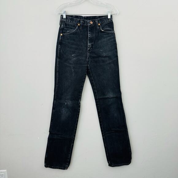 Wrangler Denim - Wrangler Black Straight Leg Jeans Women’s Size 28X36